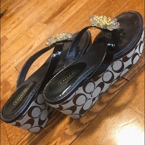 COACH wedge sandals